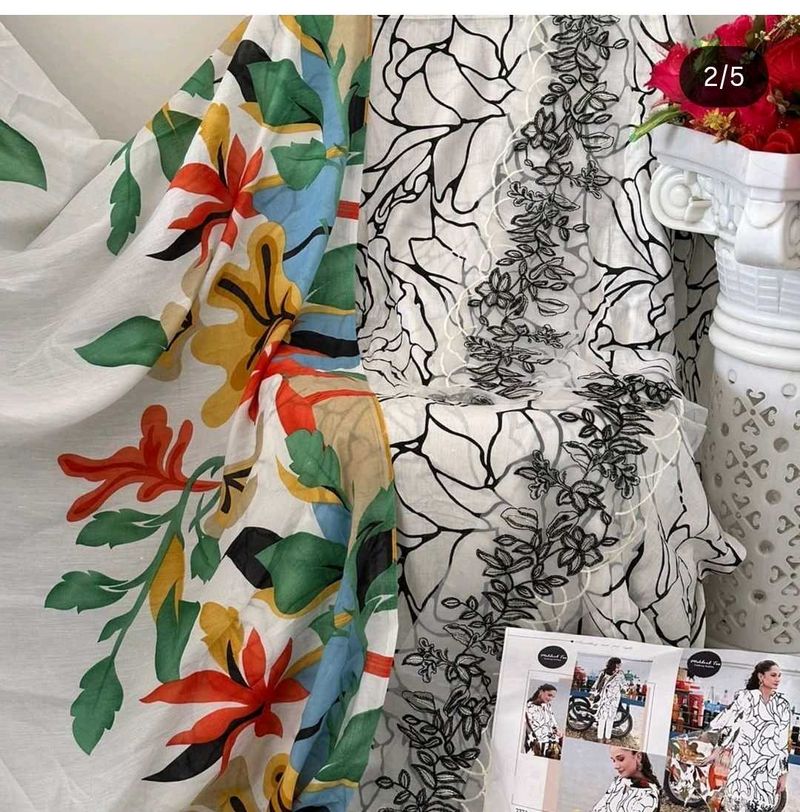 Floral Embroidered Fabric