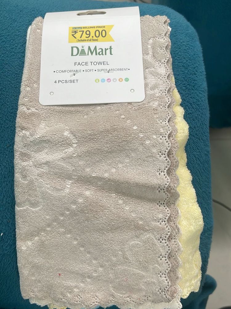Face towels set of 4