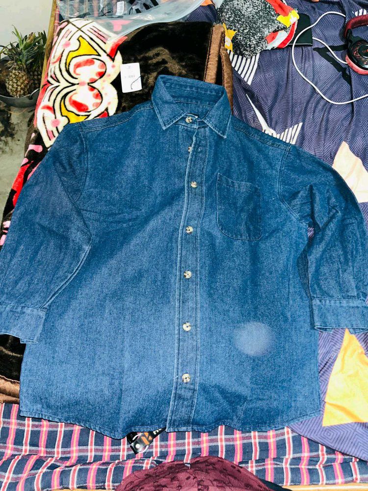Denim Button-Down Shirt