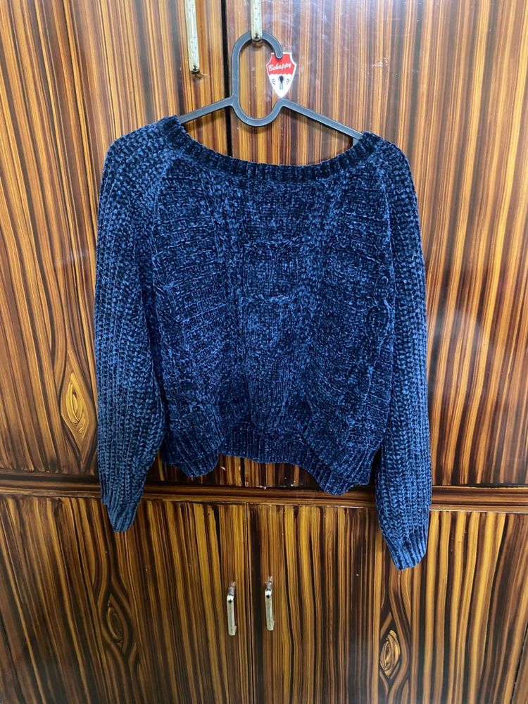 Blue Knit Sweater