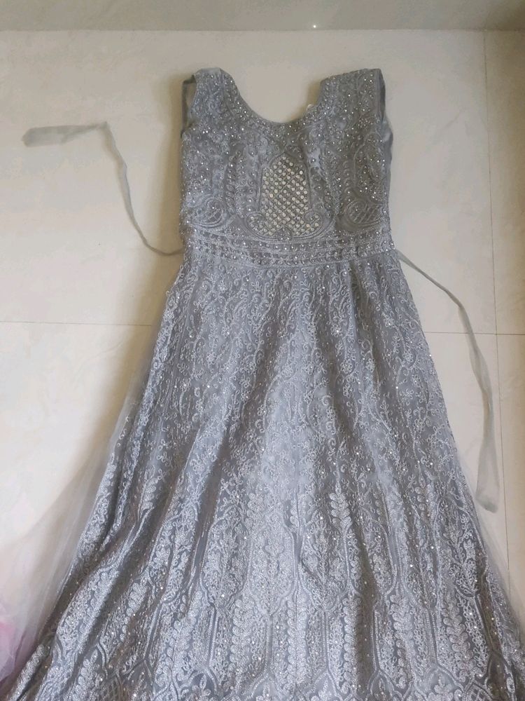 Net/embroidery Long Frok For 13 To 14 Girl