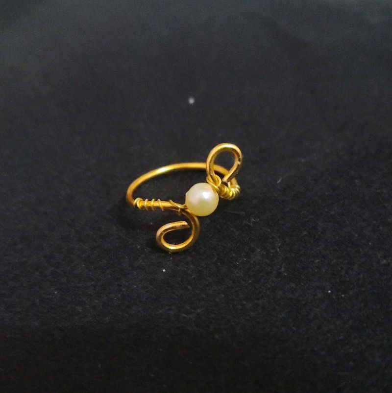 Pearl Accent Gold Ring