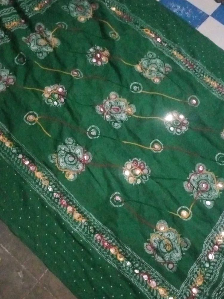 Green Ethnic Skirt