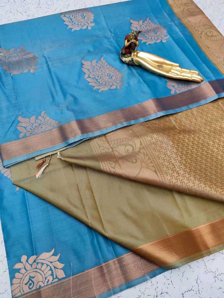 Elegant Traditional Blue Saree