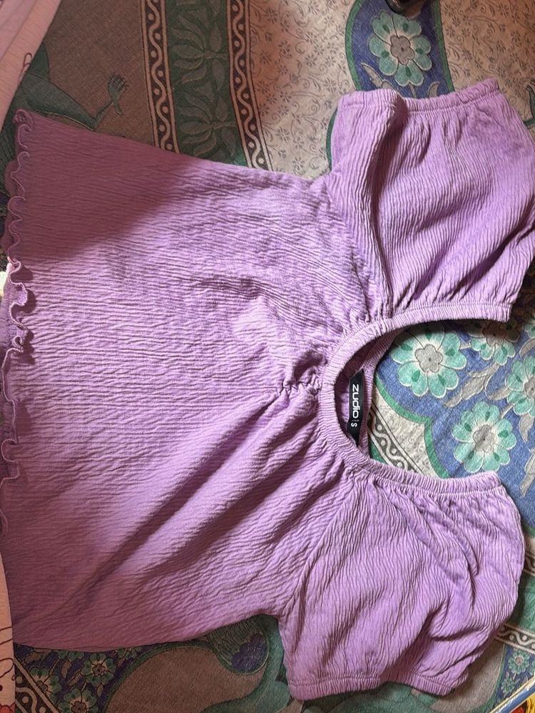 Cute Lavender Crop Top