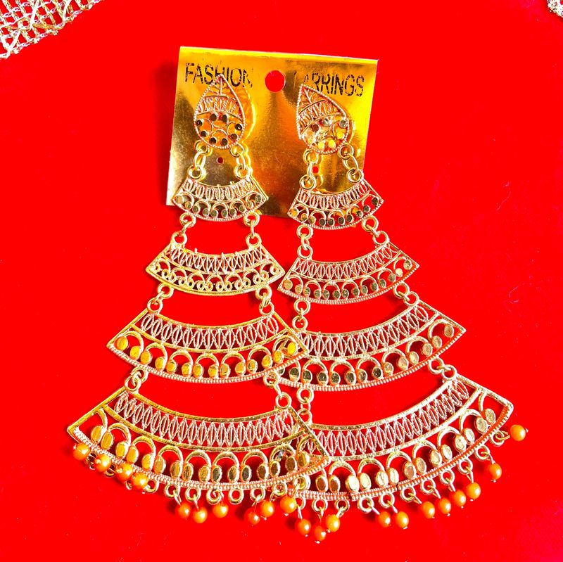 Earrings for women Jewellery Traditional Gold Plat