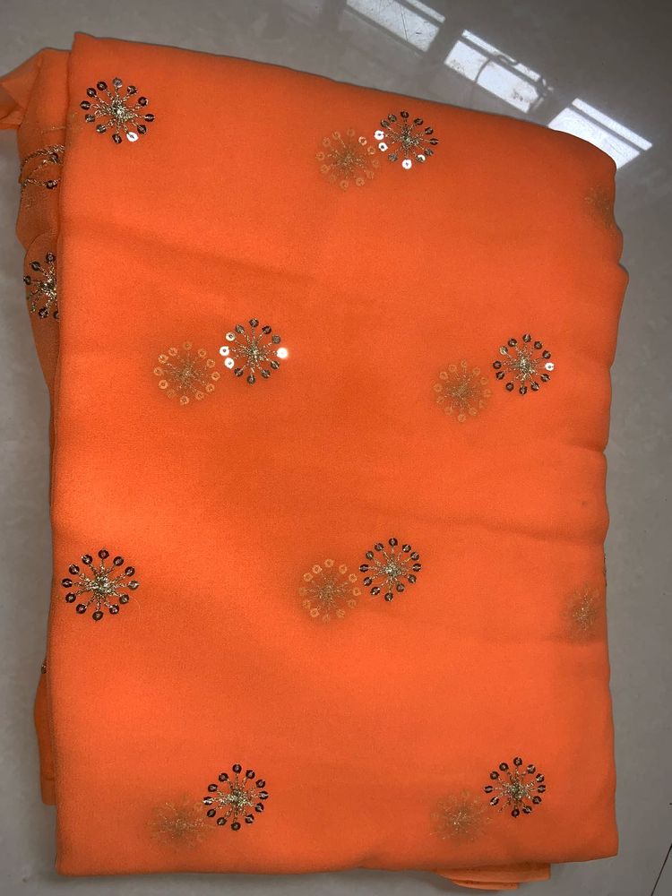 Orange Sequin Fabric Combo Offers