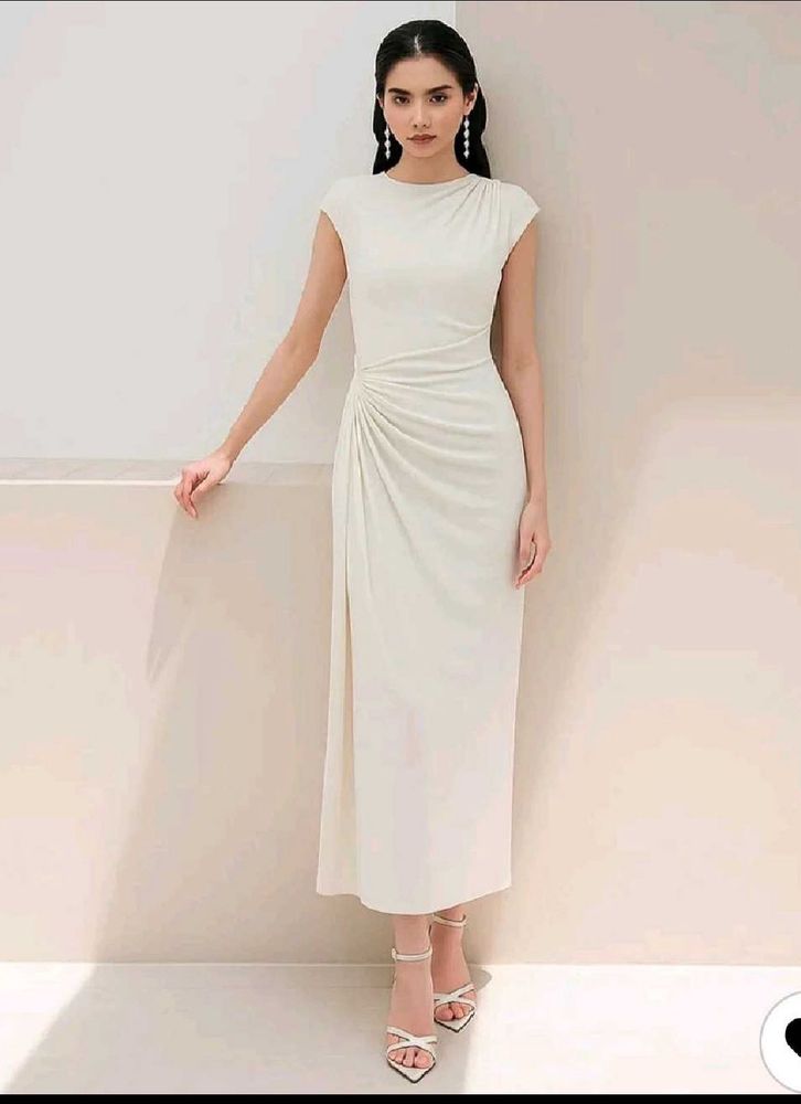Elegant White Midi Dress