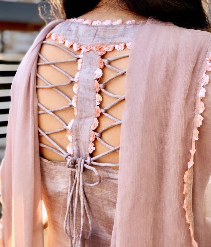 New Tan Peach Very Pretty Designer Suit Set