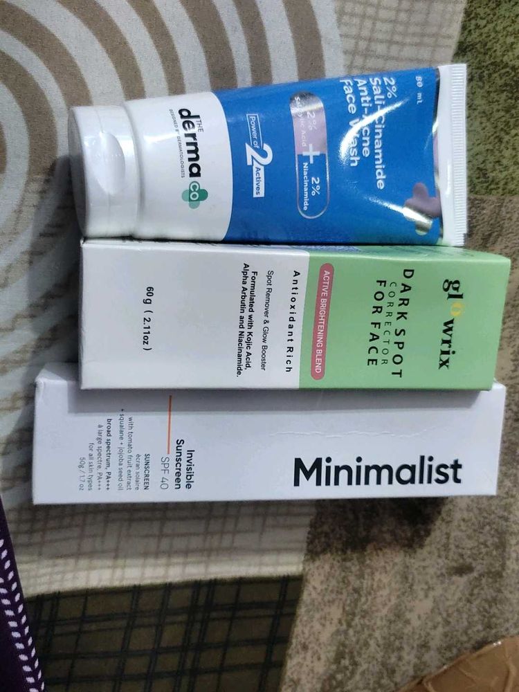 Combo Face Wash Moisturizer Sunscreen New Seal