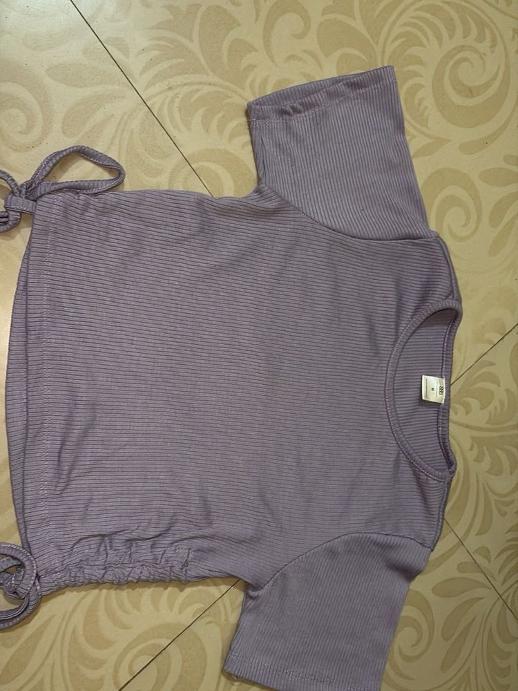 Ribbed Tie-Side Top