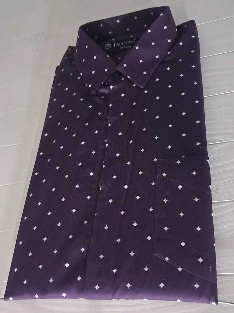 Hancock Dress Shirt - Purple Diamond Print