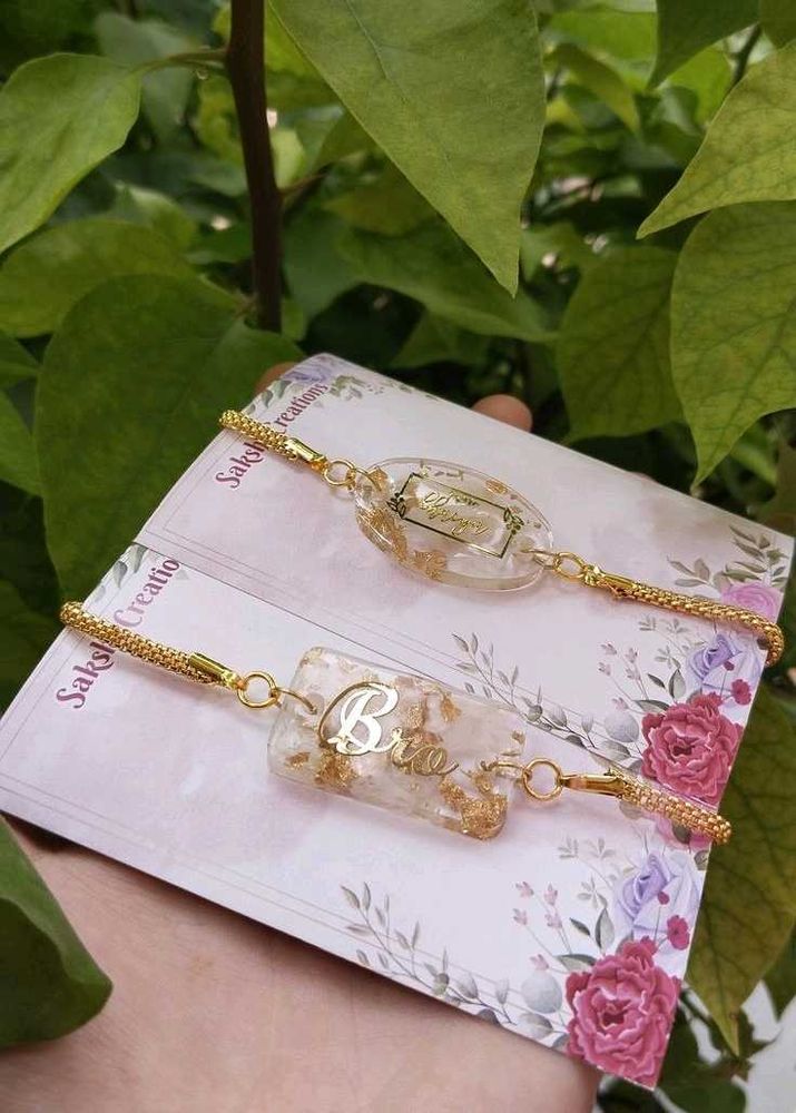 Resin Customised Rakhi Dm For Order