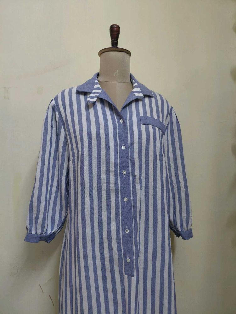 Striped Shirt Dress