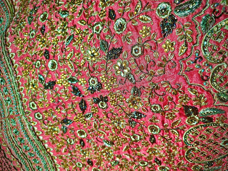 dabka work embroidery lehanga