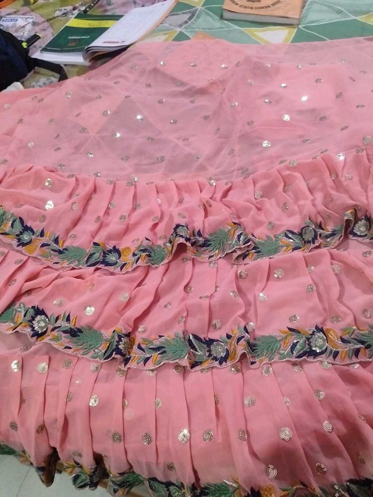 Designer Saree With Stiched Blouse