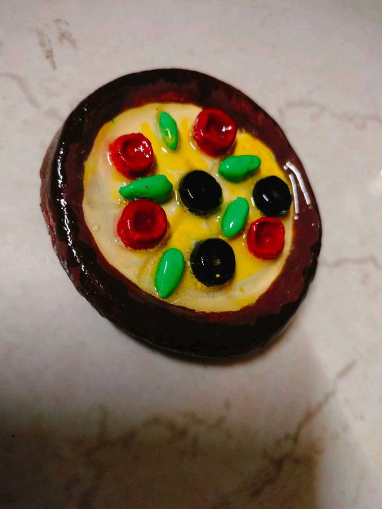 Handcrafted Clay Art Pizza magnet