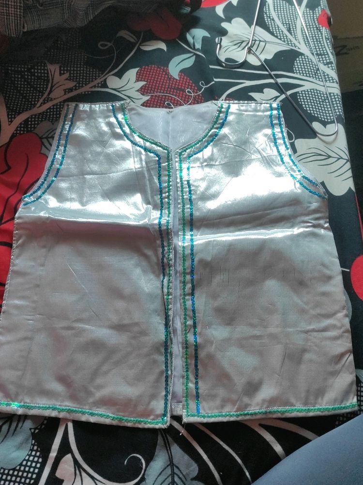 Ethnic Silver Shimmer Jacket