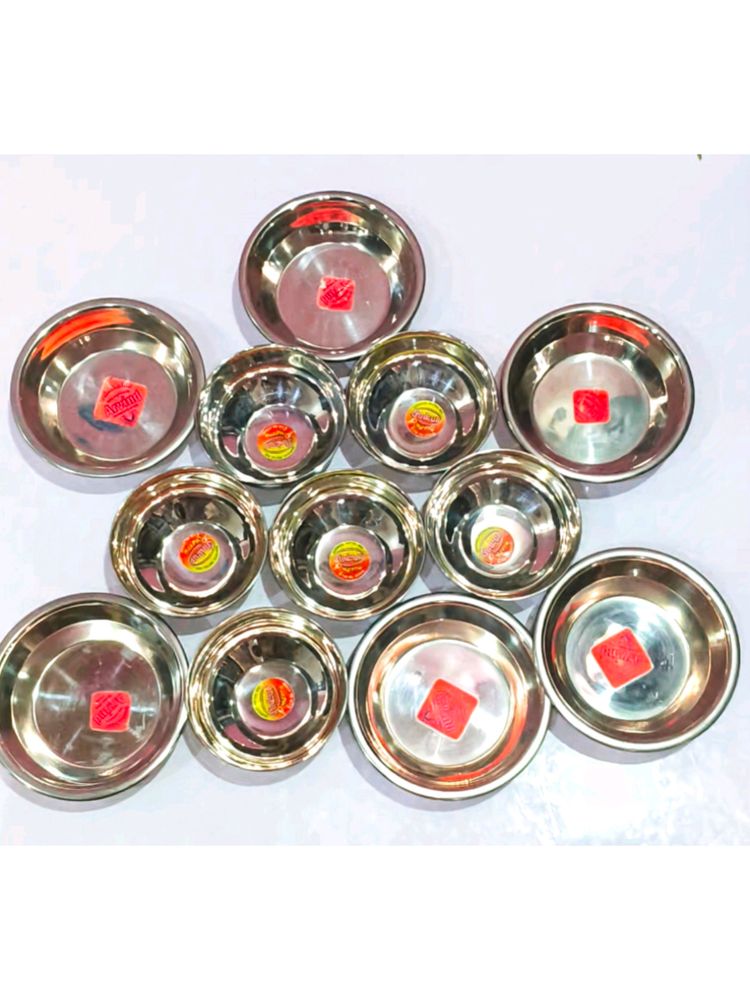 Steel Small And Big Bowls Set