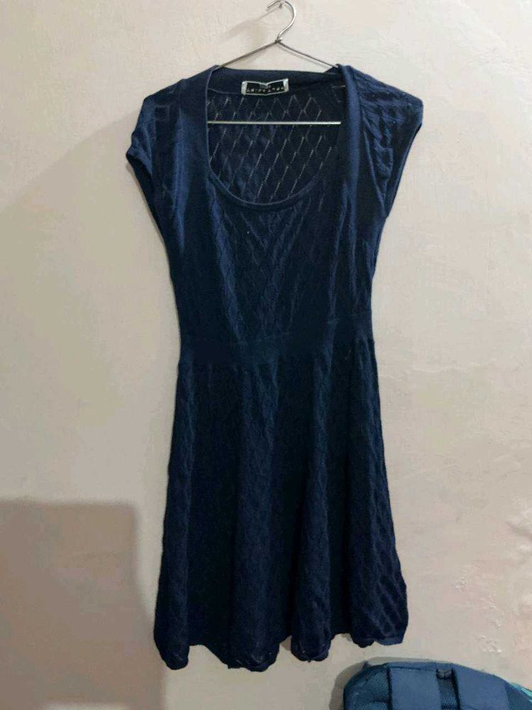 Navy Blue Knit Dress