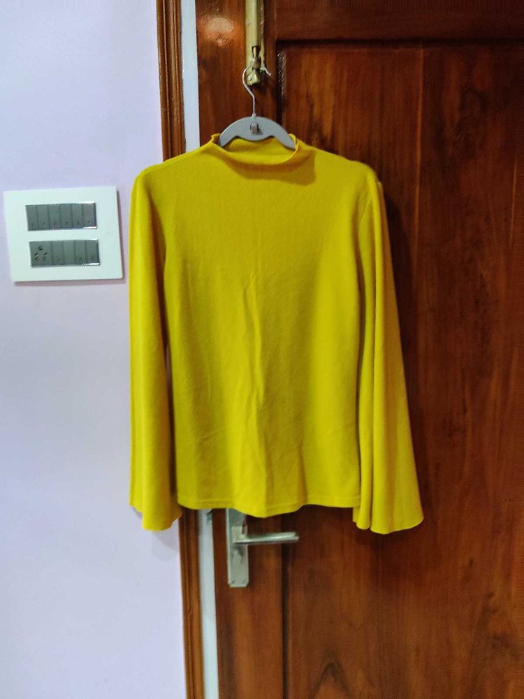 Flounce Sleeve Mock Neck Top (Winter)