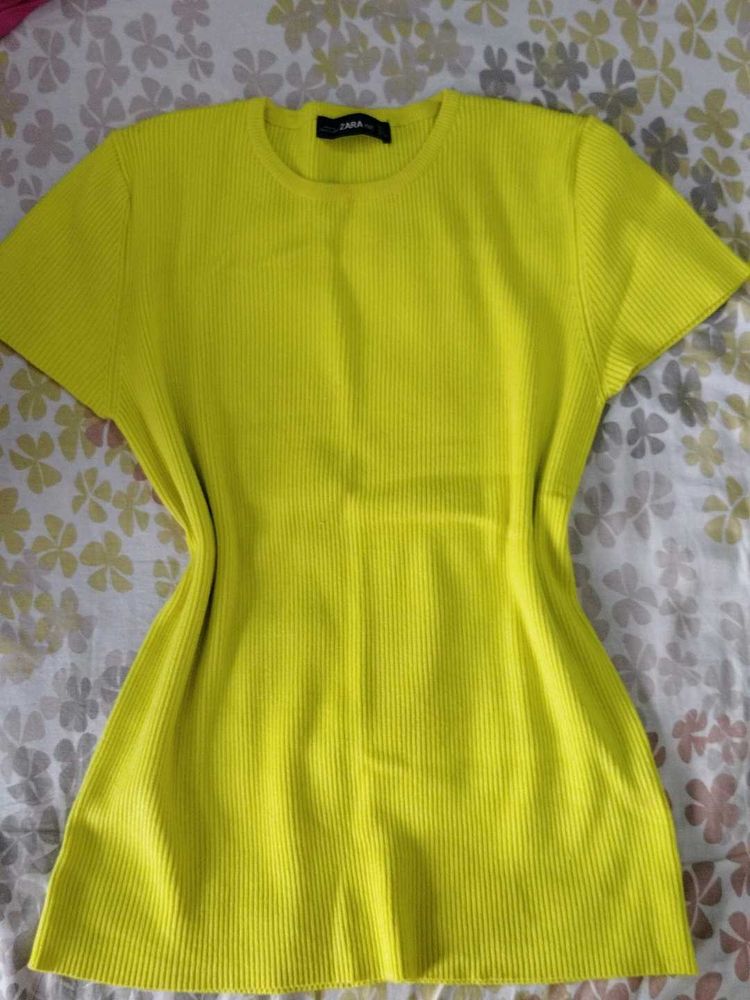 Zara Neon Yellow Top