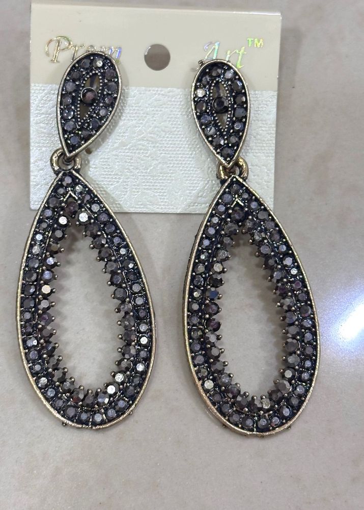 Black Stone Earrings