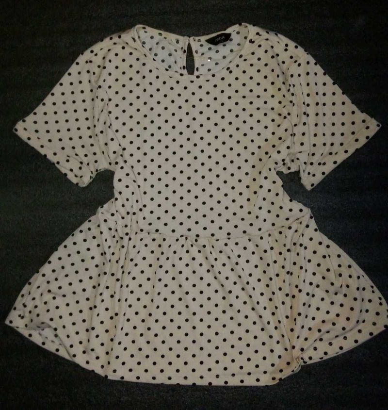 Tan Polka Dot Shirt