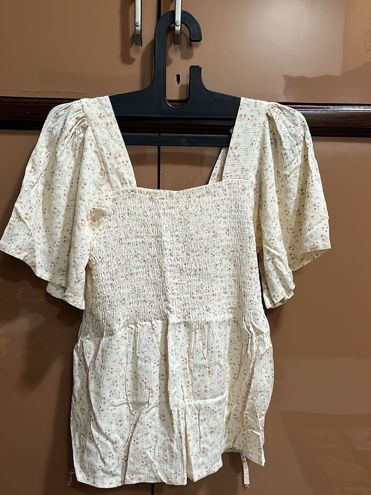 Floral Smocked Top