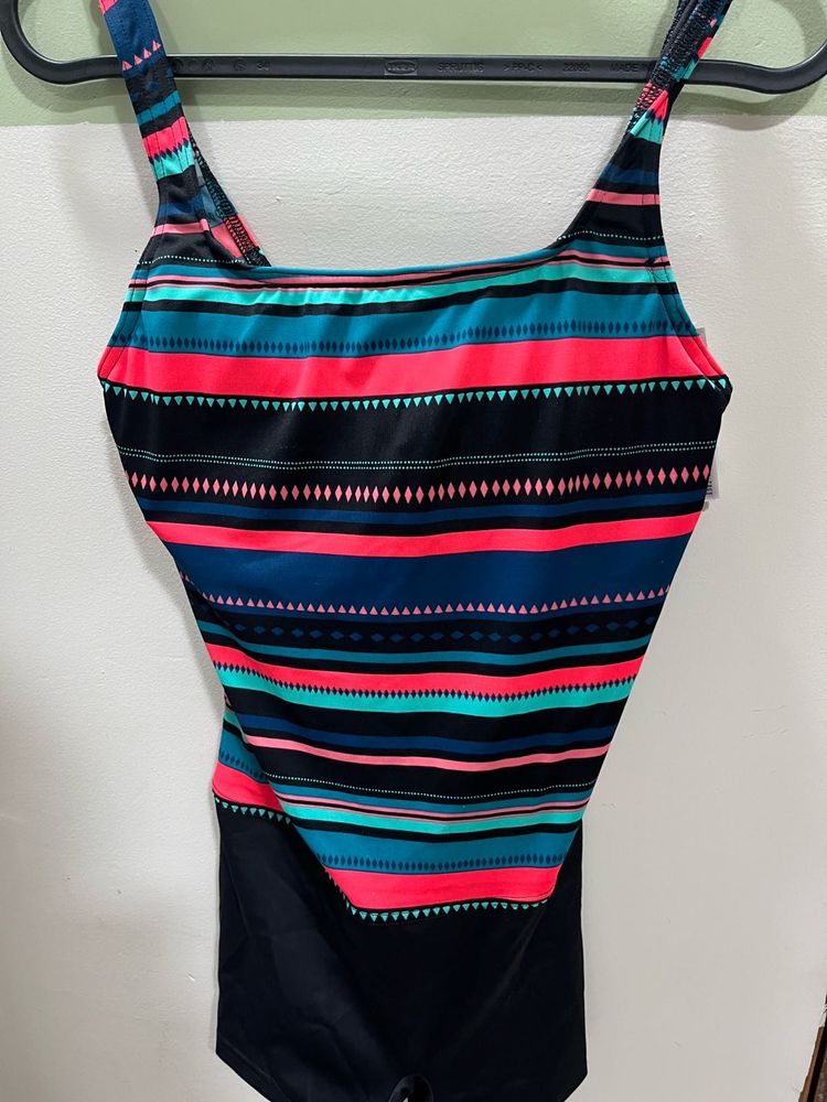 Striped One Piece Swimsuit