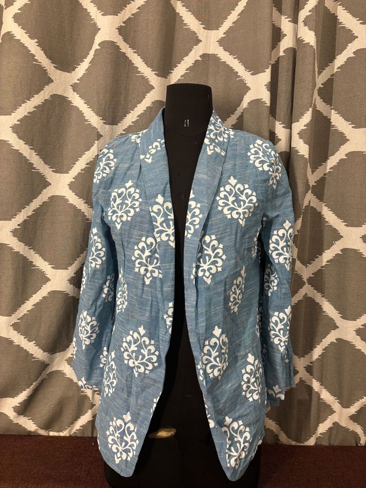 Patterned Blue Blazer