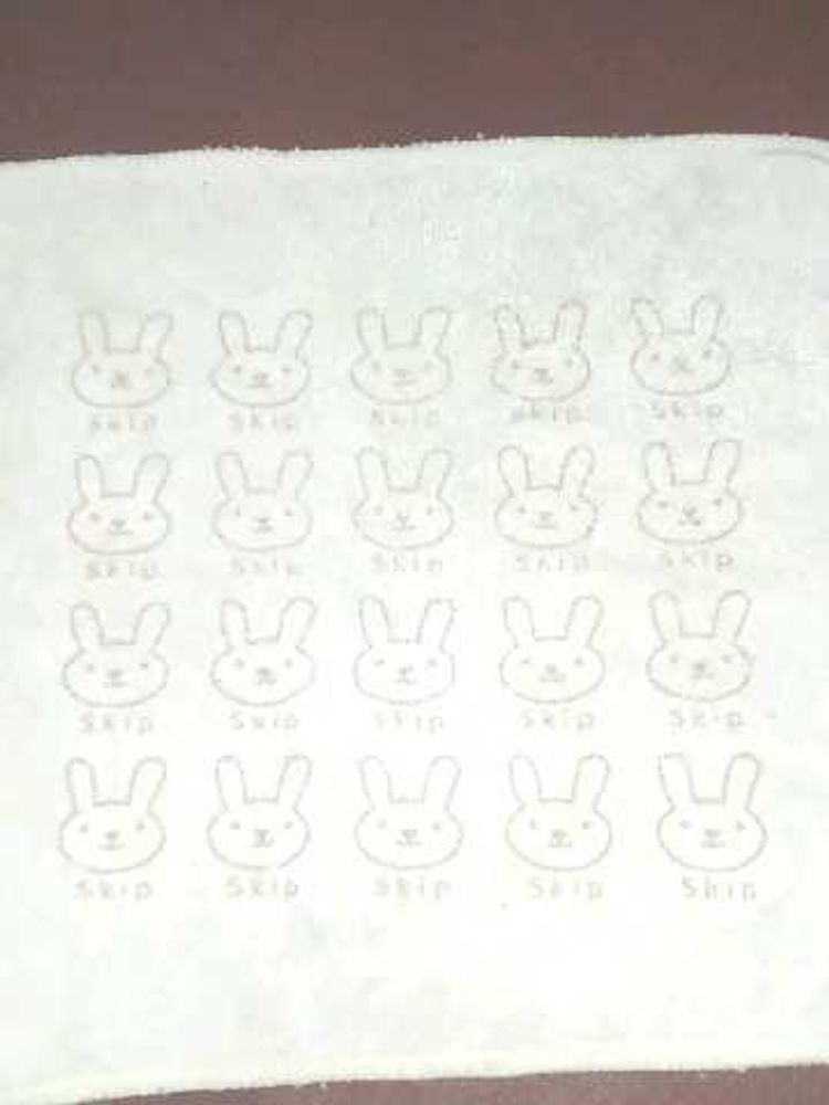 Bunny Print Baby Washcloth