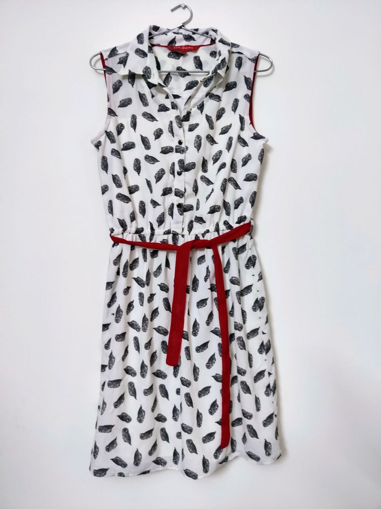 White Fit And Flare Dress