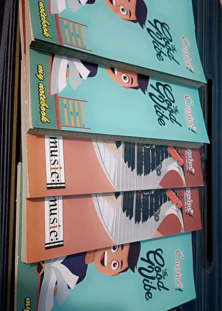Combo Of 5 Rough Exercise Notebooks!!Black Pages!!