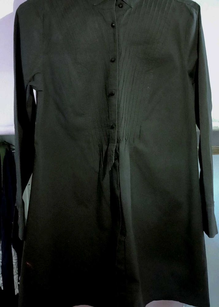 Vintage Black Tunic Shirt