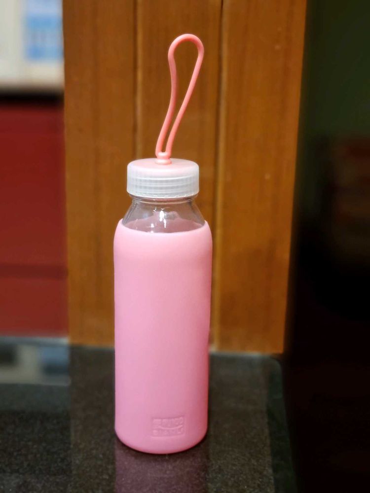 GLASS BOTTLE W COVER 300ML