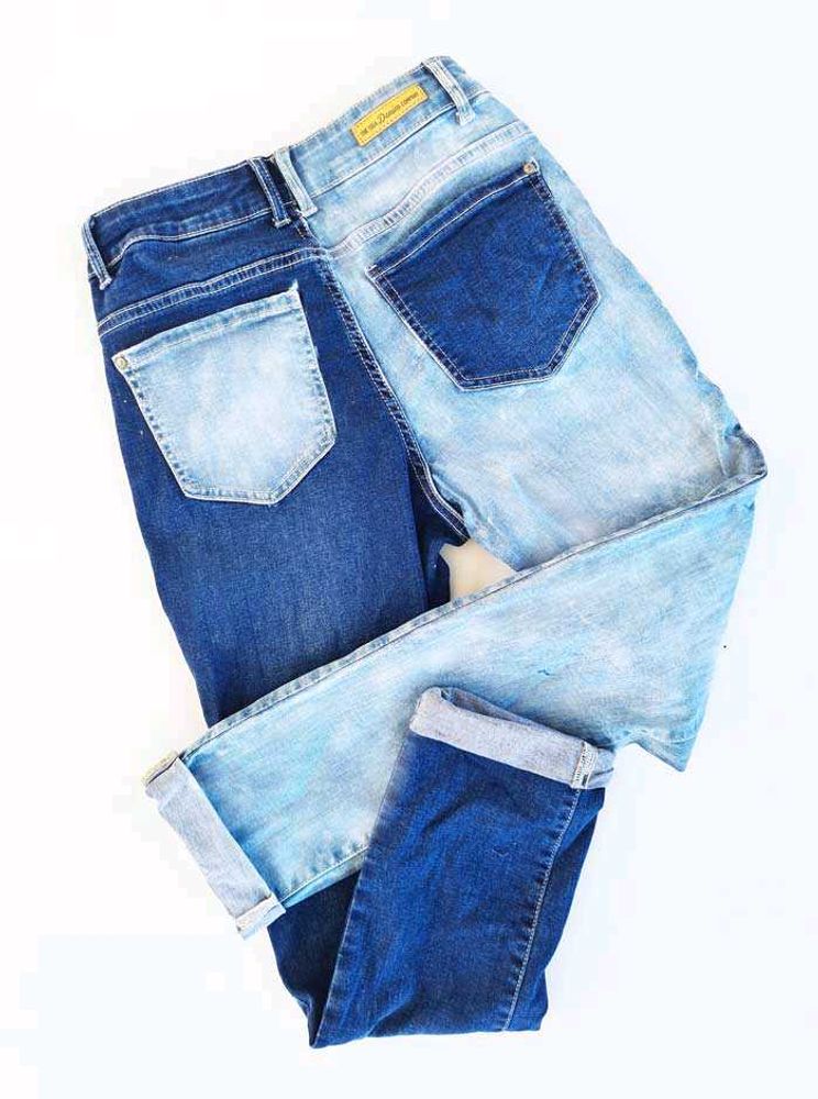Two-Tone Denim jeans DIY