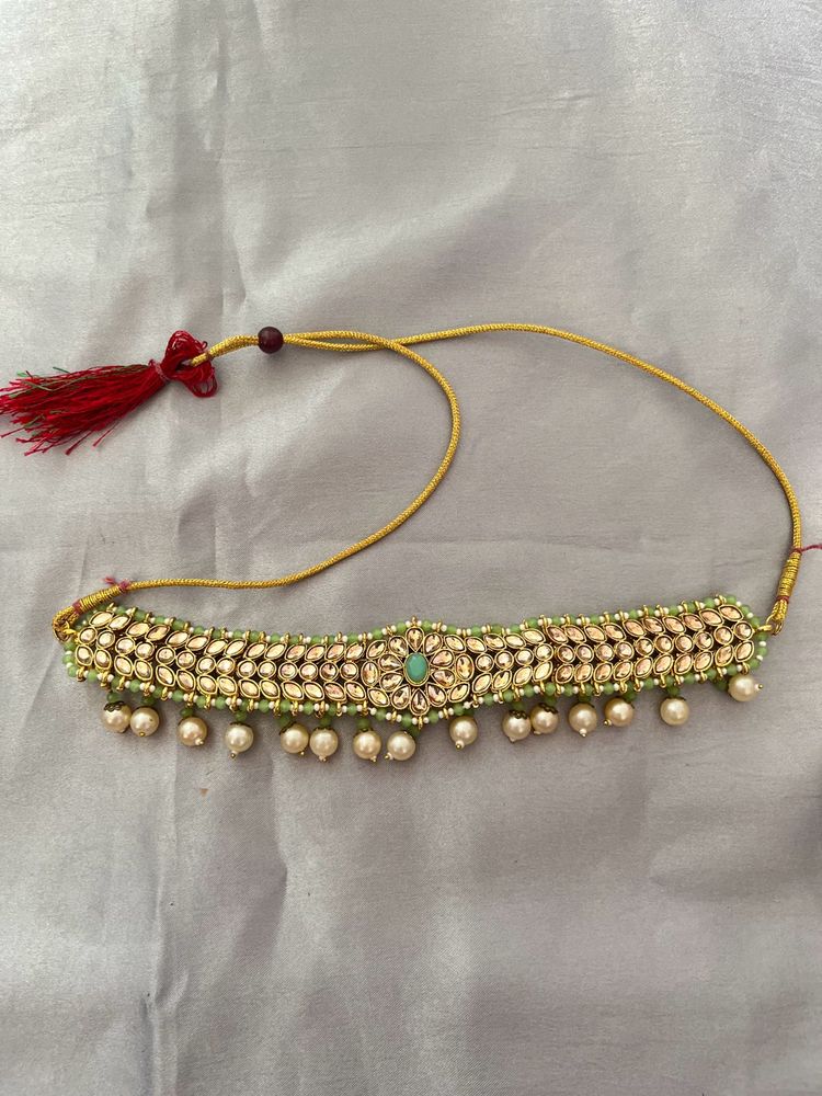 Pastel Kundan Pearls Jewellery Set