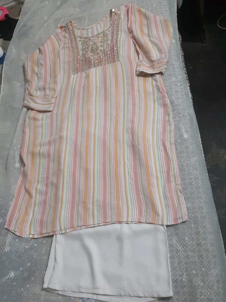 Striped Kurti with Palazzo Pants