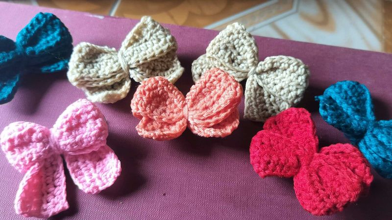 Crochet Bows - Handmade Accessories