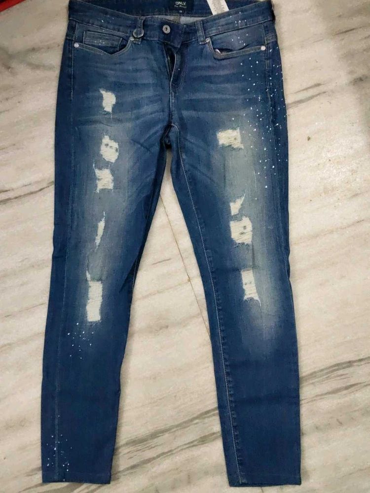 ONLY Distressed Denim Jeans