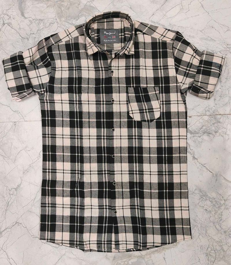 Pepe Jeans Black and White Plaid Shirt