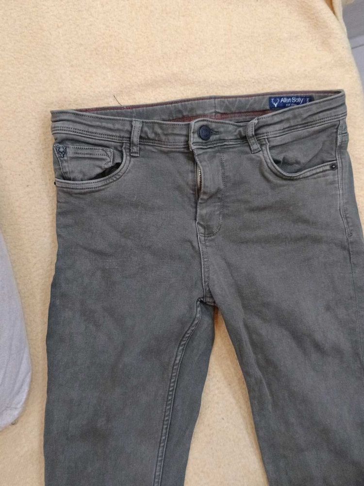 Allen Solly Grey Denim Jeans