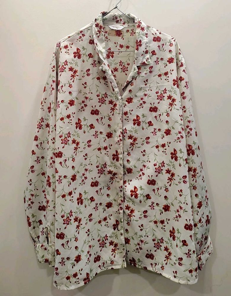 Floral Print Button-Down Shirt