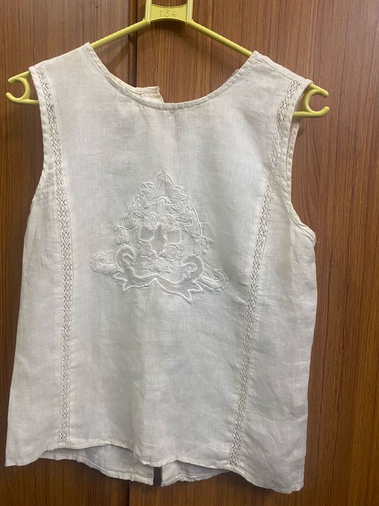 Zara Button Back Top