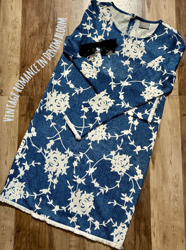 Chic Denim-Toned Dress