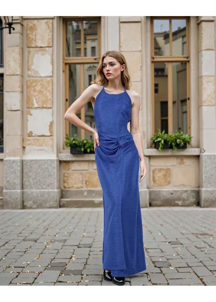 Elegant Blue Maxi Dress