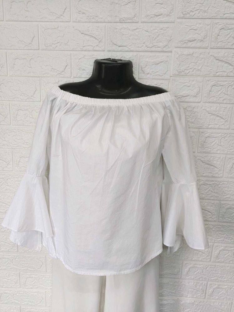 Imported Offshoulder White Top