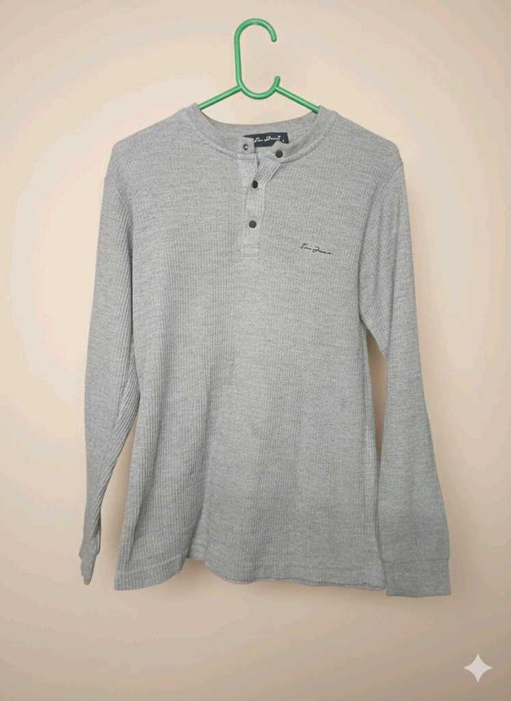Men&#39;s Gray Long Sleeve Shirt