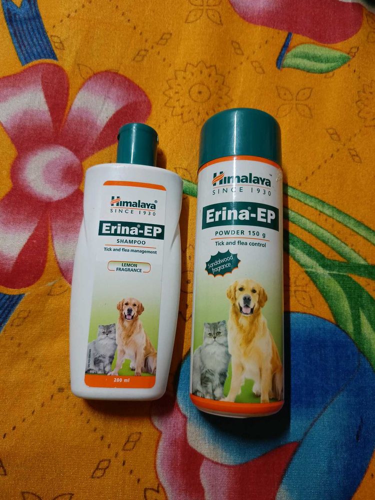 Combo of Himalaya Erina-EP Dog Shampoo &amp; Powder